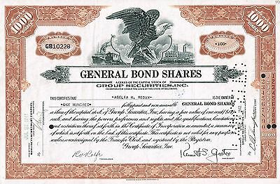 Usa General Bond Shares Stock Certificate