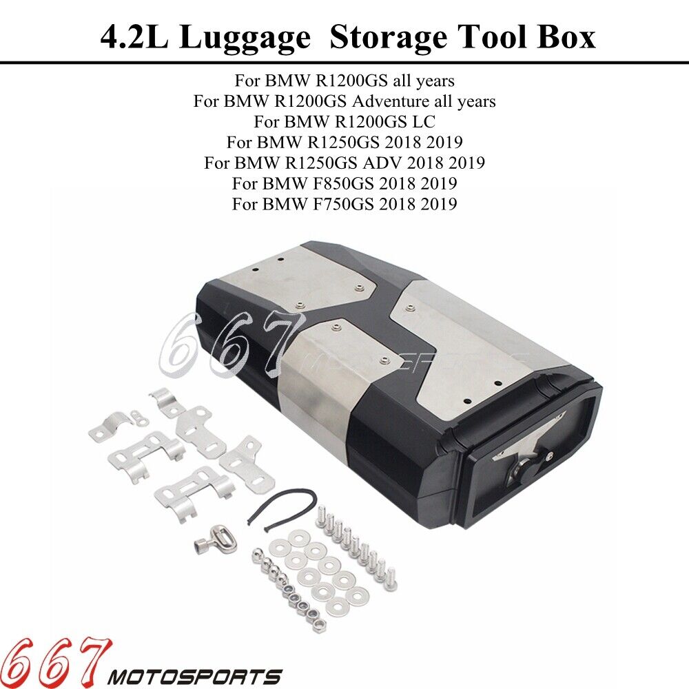 Left Side Bracket 4.2l Luggage Tool Box For Bmw R1200gs Adventure F850 F750 Gs