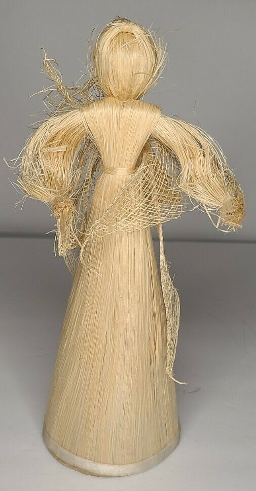 Vintage Corn Husk Doll Angel 8" Tall
