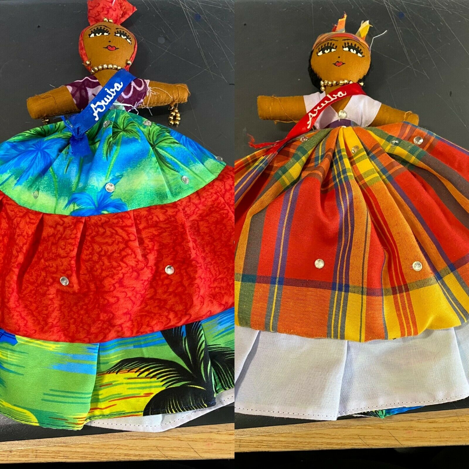 Rima Caribbean Doll Sewing. Aruba. Doll With 2 Faces, 2 Dresses Topsy Turvy